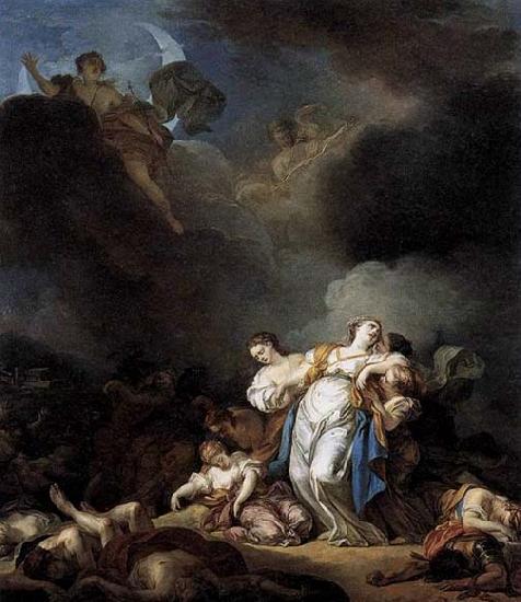 Anicet-Charles-Gabriel Lemonnier Apollo and Diana Attacking Niobe and her Children Germany oil painting art
